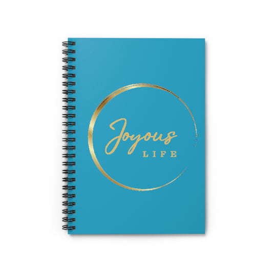Tranquil Turquoise: Joyous Life Spiral Notebook - Ruled Line