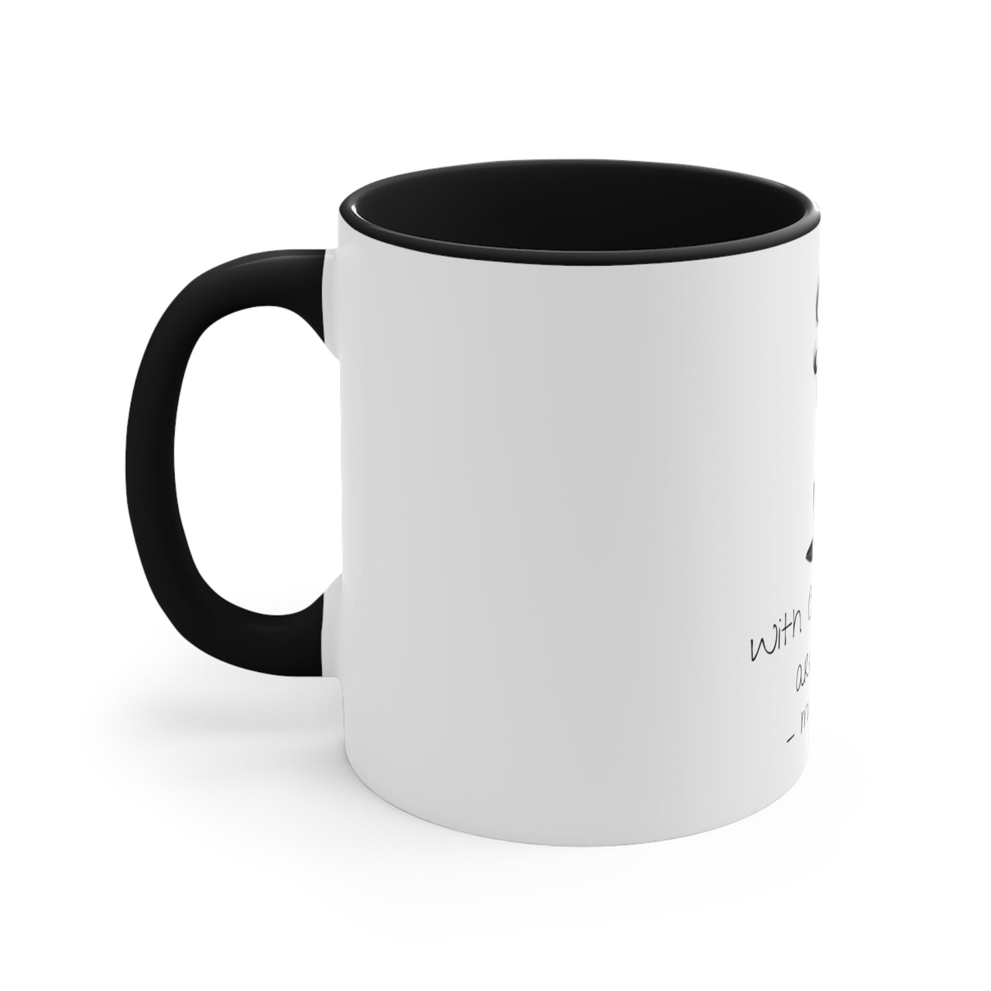 Divine Inspirations: Matthew 19:26 Accent Coffee Mug, Joyous Life Journals